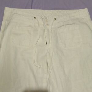 CAbi Cream Linen Pants